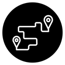 Navigation road trip icon