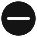 Negative sign Black Filled icon
