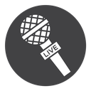 News microphone Black Filled icon