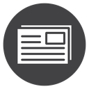 Newspaper Page Stack Black Filled icon