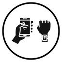 NFC bracelet connected icon