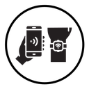 NFC bracelet connected icon