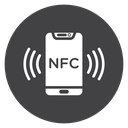 NFC Phone Signal Black Filled icon