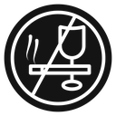 No alcohol and cigarettes icon
