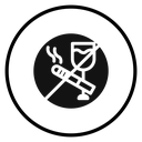 No alcohol and cigarettes icon