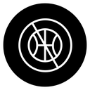 No ball game sign Black Filled icon