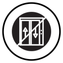 No Elevator Sign icon