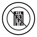 No Elevator Sign icon