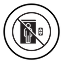 No Elevator Sign icon