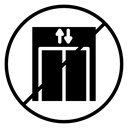 No elevator sign icon
