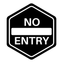 No entry sign 2 icon