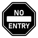 No entry sign icon