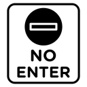 No entry sign 2 icon