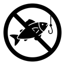 No fishing sign icon