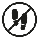 No foot print sign icon