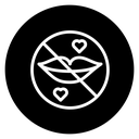 No hugs no kiss icon