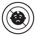 No kid allowed icon