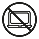 No laptop sign icon