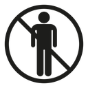 No man sign icon