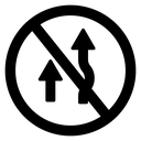 No Overtaking Sign icon