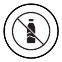 No plastic bottle icon