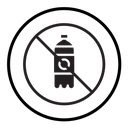 No plastic bottle icon