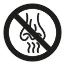 No smell sign icon