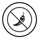 No spicy hot chilli icon