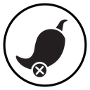 No spicy hot chilli Black Filled icon