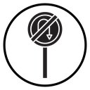 No U turn sign icon