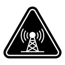 Non ionizing radiation hazard sign icon