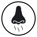 Nose with smoke icon