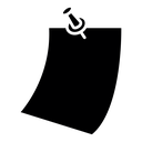 Notepaper with Push Button icon
