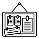 Notice Board with Notes icon