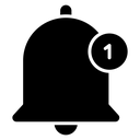 Notification bell Black Filled icon