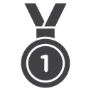 Number one medal icon