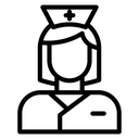 Nurse Cap Uniform Black Filled icon