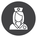 Nurse Cross Cap Black Filled icon
