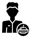 Nutritionist color Black Filled icon