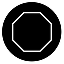 Octagon Black Filled icon