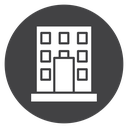 Office Buildings Black Filled icon