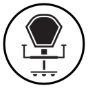 Office chair Black Filled icon