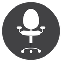 Office Chair Black Filled icon