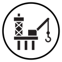 Oil platform Black Filled icon