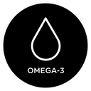 Omega 3 Black Filled icon
