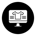 Online clothes shopping icon