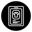Online clothes shopping icon
