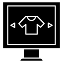 Online Clothing Store Black Filled icon