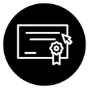Online education Black Filled icon