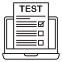 Online exam test icon